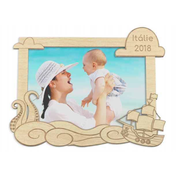 Rámeček z dovolené u moře Detský rámček na fotku na pamiatku z dovolenky pri mori