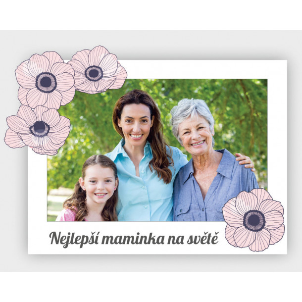Květinový rámeček pro maminku Kvetinový fotorámik ako darček pre mamičku